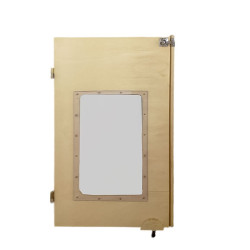 Portillon en bois fenêtre avec roulette sur mesure - Papouille