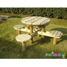 Table banc extérieur 4 places spécial collectivité - Papouille