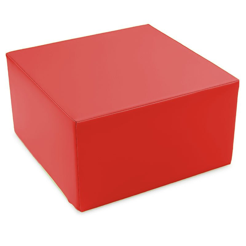 Double bloc carré de motricité 60 x 60 x h 30 cm rouge - Papouille