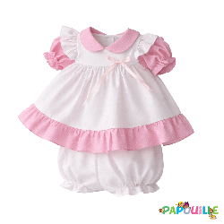 Ensemble poupon fille robe plus culotte 52 cm - Papouille
