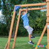 Aire de jeu en bois avec toboggan balançoire et plateforme - Papouille