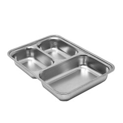 Plateau inox 3 compartiments enfant - Papouille