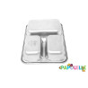 Plateau inox 3 compartiments enfant - Papouille