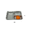Plateau inox 3 compartiments enfant - Papouille