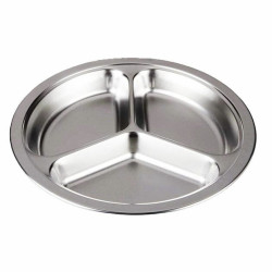 Assiette inox 3 compartiments 22 cm - Papouille