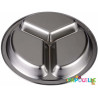 Assiette inox 3 compartiments 22 cm - Papouille