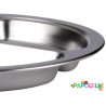 Assiette inox 3 compartiments 22 cm - Papouille