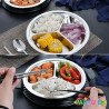 Assiette inox 3 compartiments 22 cm - Papouille