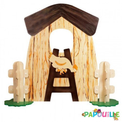 De cloison en bois de séparation poulailler - Papouille