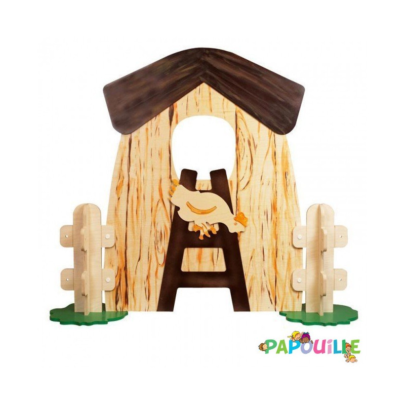De cloison en bois de séparation poulailler - Papouille