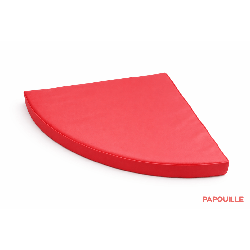 Tapis d'angle à 90° 1/4 rond 40x40x3cm Rouge - Papouille