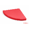 Tapis d'angle à 90° 1/4 rond 40x40x3cm Rouge - Papouille