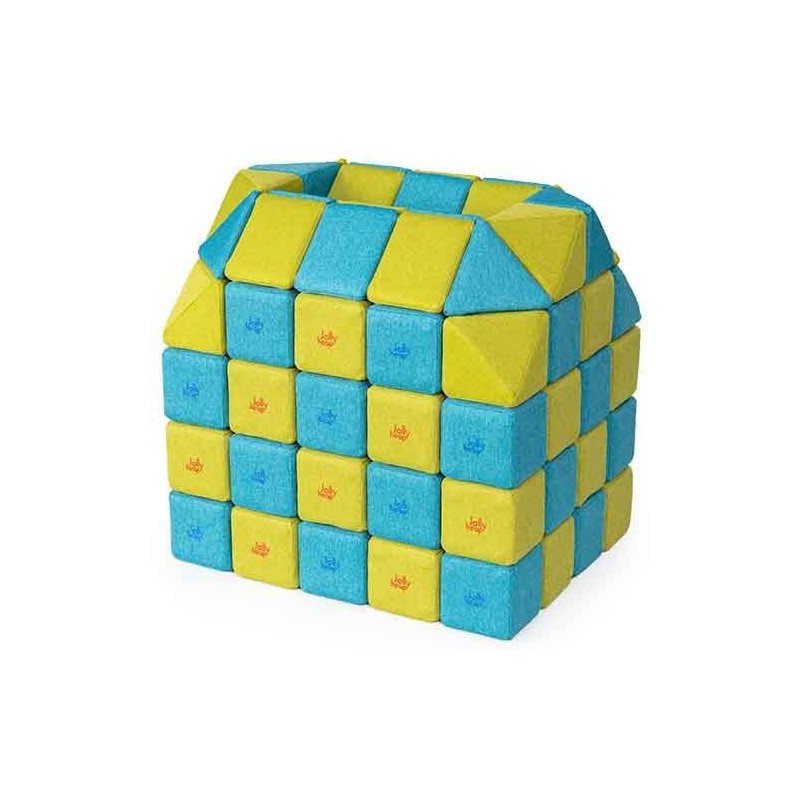 Cubes de constructions magnétiques de psychomotricité tissu  - Papouille