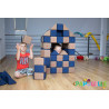 Cubes de constructions magnétiques de psychomotricité tissu  - Papouille