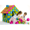 Cubes de constructions magnétiques de psychomotricité tissu  - Papouille