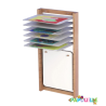 Sèche dessins mural en bois 15 plaques - Papouille