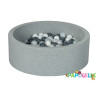 Piscine à balles pour bébé avec 200 balles 90x30cm gris clai - Papouille