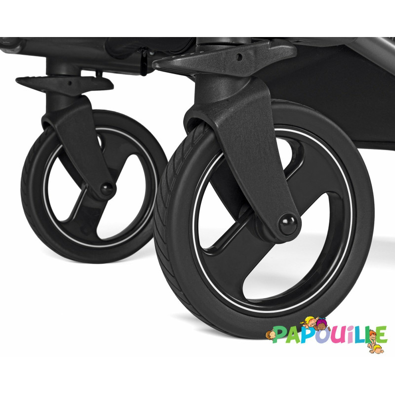2 roues avant poussette double duette et triplette piroet pe - Papouille