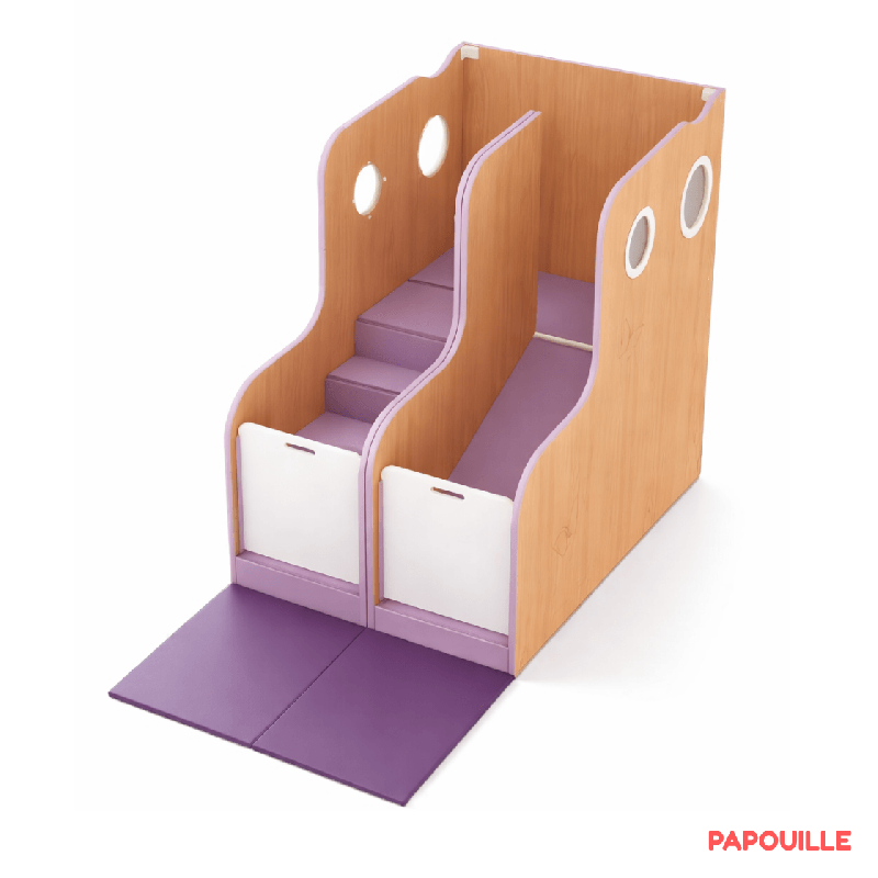 Structure motricité en bois cachettes - Papouille