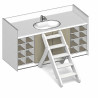 Escalier pliable en bois pour plan de change enfant - Papouille