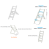 Escalier pliable en bois pour plan de change enfant - Papouille
