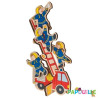 Puzzle en bois pompiers ( pour les enfants de 1 an et plus ) - Papouille