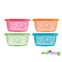 4 pots de conservation hermétique 240 ml ( nuby ) - Papouille