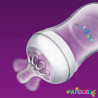 Biberon natural 120ml col large ergonomique verre ( avent )  - Papouille