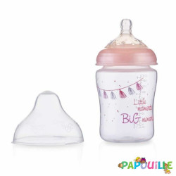 Biberon - little moments - débit lent - 270ml - 0m+ ( nuby ) - Papouille