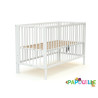 Lit bois pliant 60 x 120 réglable en hauteur blanc - Papouille