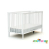 Lit bois pliant 60 x 120 réglable en hauteur blanc - Papouille