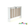 Lit bois pliant 60 x 120 réglable en hauteur blanc - Papouille