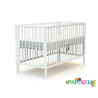 Lit bois pliant 60 x 120 réglable en hauteur blanc - Papouille