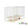 Lit bois pliant 60 x 120 réglable en hauteur blanc - Papouille