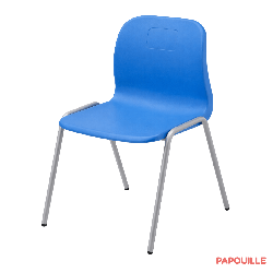 Chaise empilable clara t00 bleu - Papouille
