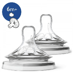 Tétine natural 6 mois et plus liquide épais avent - Papouille