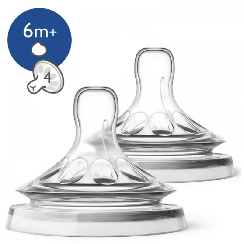 Tétine natural 6 mois et plus liquide épais avent - Papouille