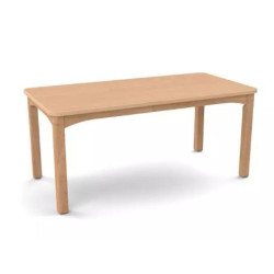 Table en bois 120 x 80 cm t0 naturel - Papouille