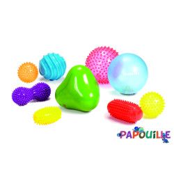 9 balles sensorielles - Papouille