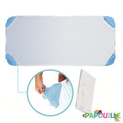Drap housse plateau pour couchette poly-coton 131x58cm blanc
