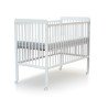 Lit en bois réglable 3 hauteurs sur roulettes blanc