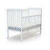 Lit en bois réglable 3 hauteurs sur roulettes blanc