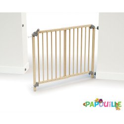 Barrière de sécurité portillon enfant amovible 73-110cm naturel