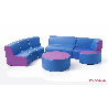 Ensemble 7 modules avec canapé, sièges et table en mousse pvc / pu 25cm