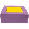 Module de 2 cubes carrés en mousse pvc empilable h.25