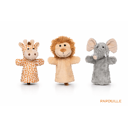 Les 3 marionnettes animaux sauvages