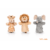 Les 3 marionnettes animaux sauvages