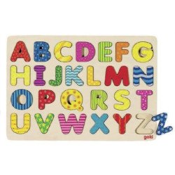 Puzzle à encastrer en bois abecedaire 26 pcs ( pour les enfants de 3 ans et plus )