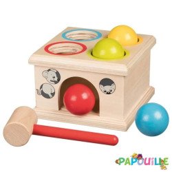 Jeu à marteler attrape la souris en bois