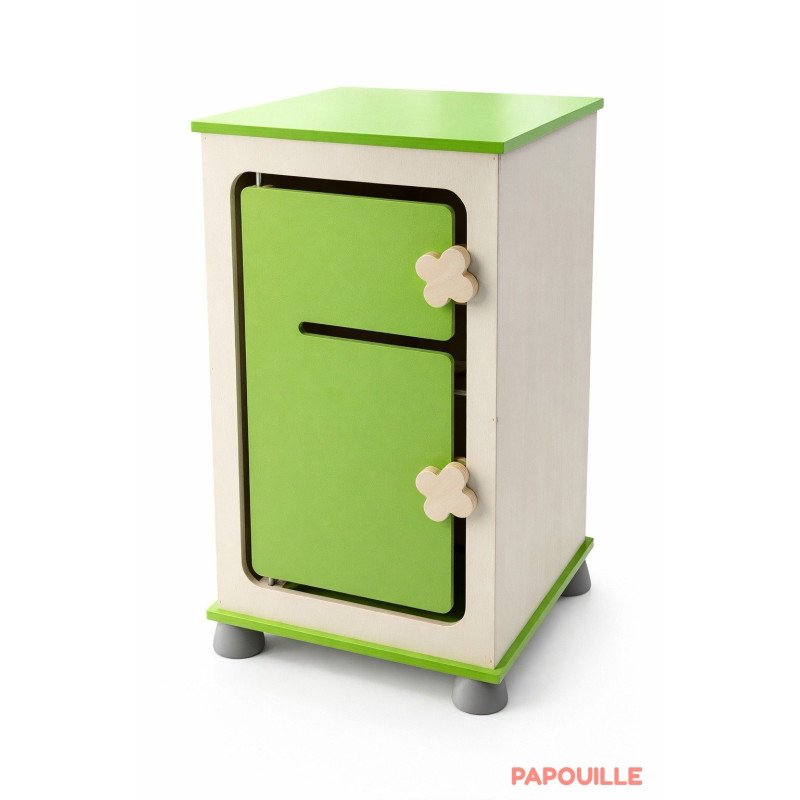 Bloc réfrigérateur avec 2 étagères imitation en bois